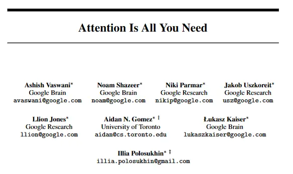 Screenshot of paper 'Attention is all you need'
