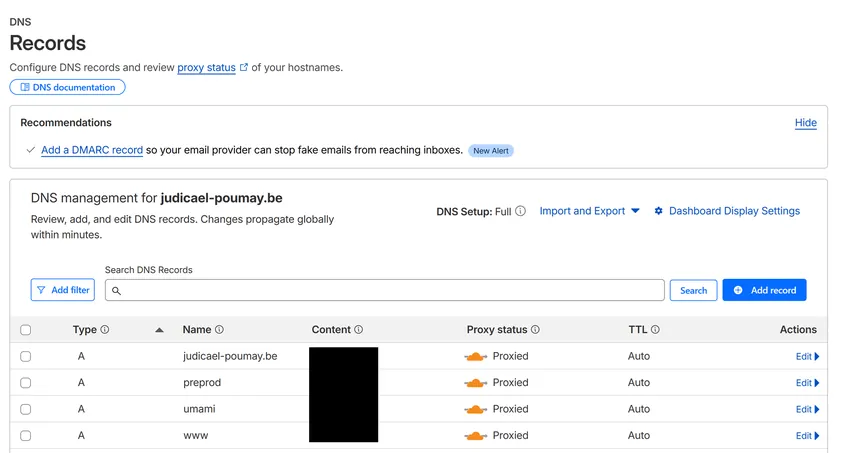 DNS records